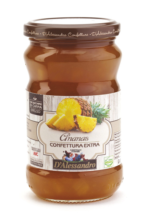 Конфитюр экстра из ананаса 360 г, Confettura extra di Ananas, D Alessandro confetture 360 gr