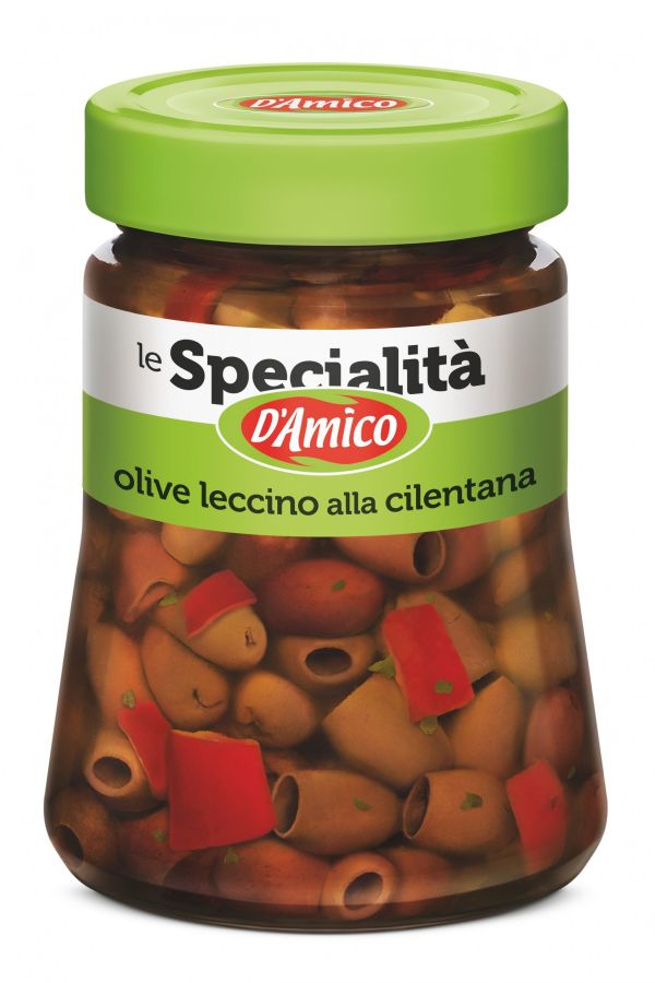 Оливки леччино Чилентана 270 г, Olive Leccino alla Cilentana D'Amico 270 gr.