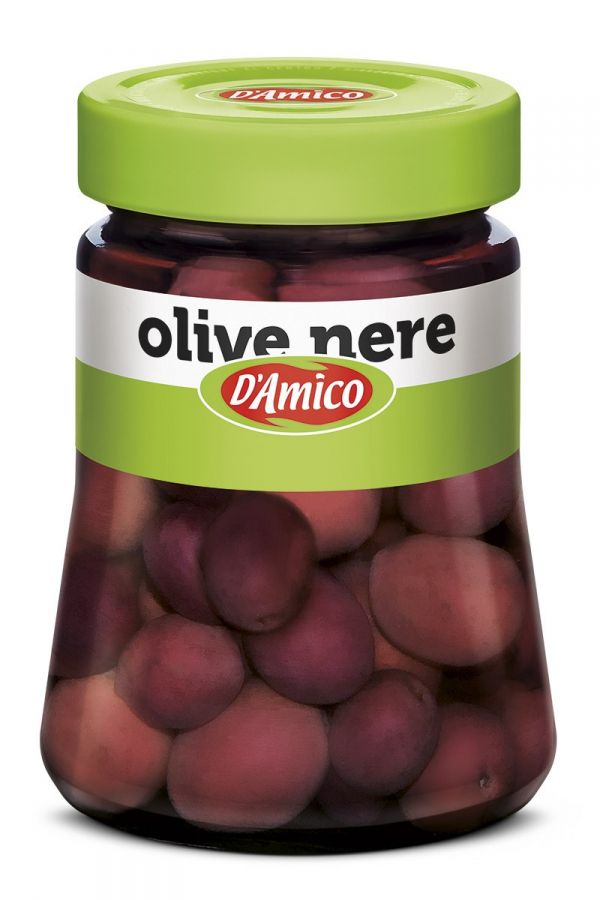 Оливки черные в рассоле 300 г, Olive nere salamoia D'Amico 300 gr