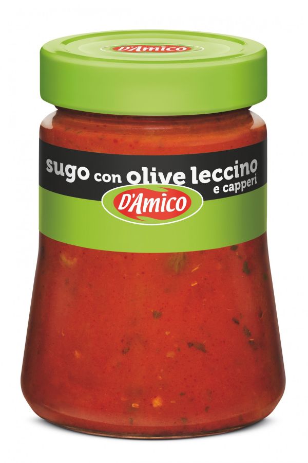 Соус томатный оливки и каперсы 290 г, Sugo con olive leccino e capperi D'Amico 290 gr