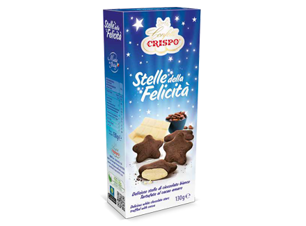 Конфеты из белого шоколада Трюфельные звезды 130 г, Stelle tartufate bianche, Confetti Crispo, 130 gr