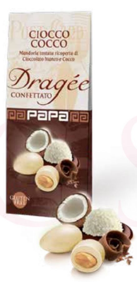 Миндаль в белом шоколаде Кокос 100 г, CIOCCO COCCO, Papa, 100 g