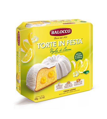Торт Лимонный 400 г, Torta in festa Voglia di limone Balocco, 400 g